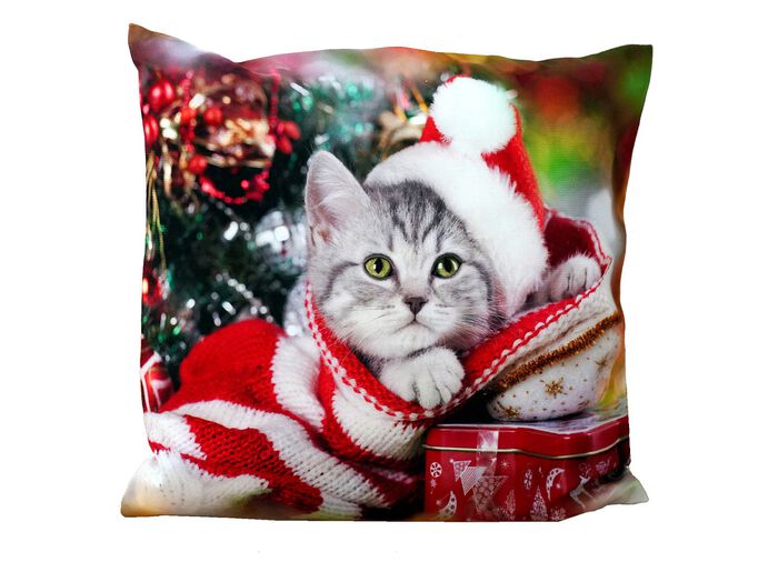 Kissenbezug Weihnachtskatze 