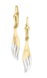 Klassische, gl&auml;nzende Ohrringe in Bicolor 