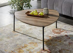 Couchtisch im Loft-Design mit Metallgestell NUSSBAUM
