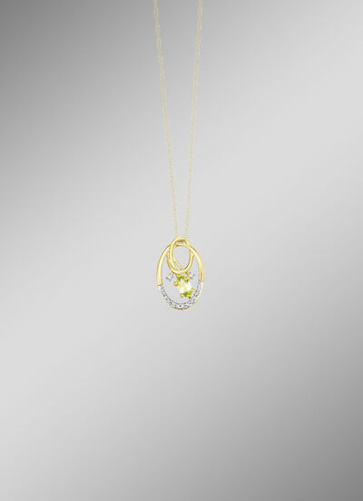 Anh&auml;nger mit Brillanten und Peridot 