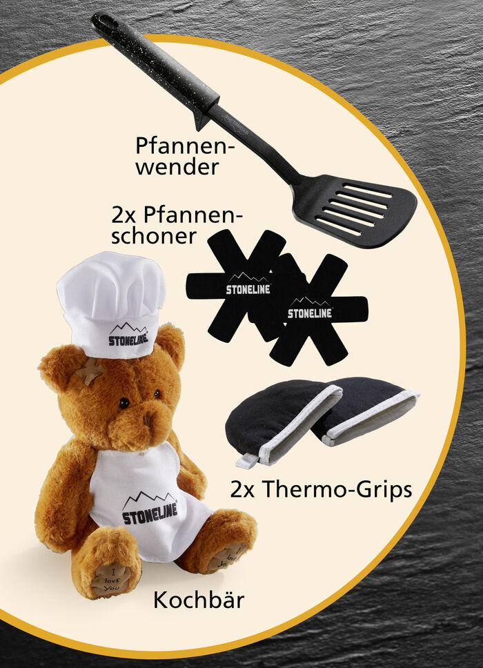 STONELINE® Kochtopf-Set, 15-teilig ORANGE