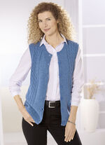 Gilet aus Melangegarn JEANSBLAU MELIERT