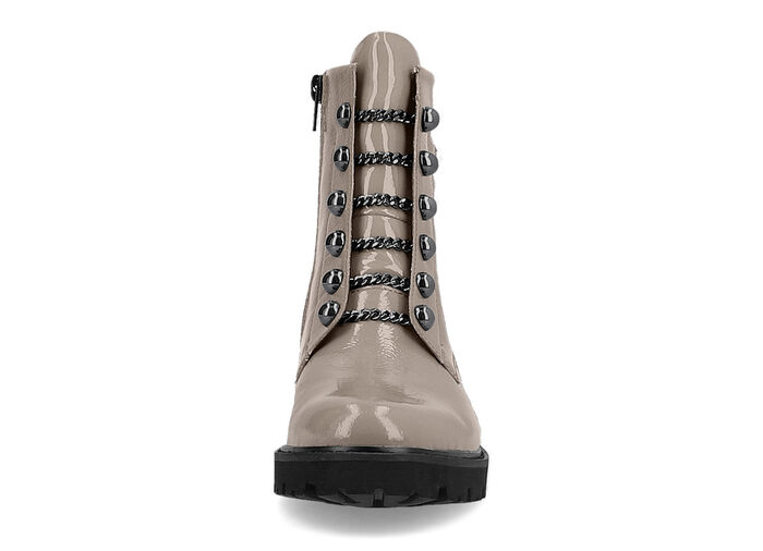 Remonte Stiefelette mit trendigen Zierketten in Schnür-Optik TAUPE