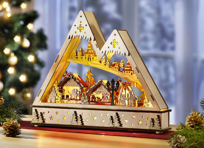 Lichterbogen aus Holz 