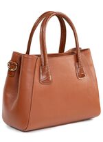 Laurina Tasche aus genarbtem Kalb-Nappaleder COGNAC