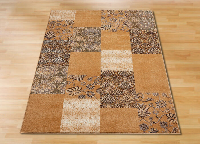 Gewebte Brücken und Teppiche im Patchwork-Dessin BEIGE