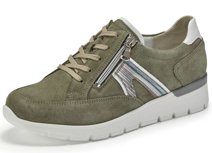 Waldl&auml;ufer Schn&uuml;rschuh aus interessantem Materialmix 