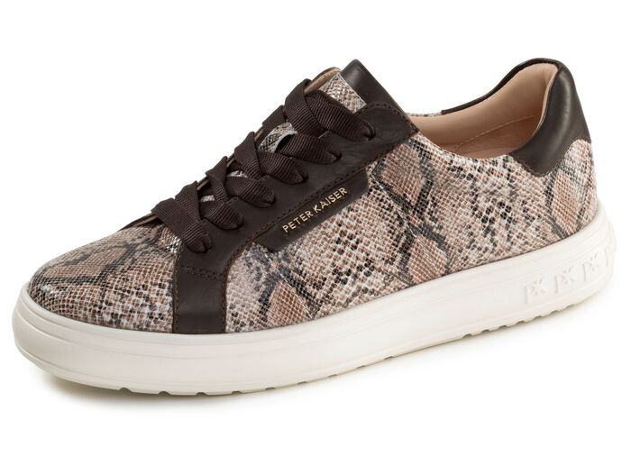 Peter Kaiser, modische Damen-Sneaker, mit herausnehmbarem Fussbett TAUPE-MOKKA