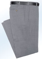 «Klaus Modelle»-Hose mit weichem Griff in 4 Farben MITTELGRAU MELIERT