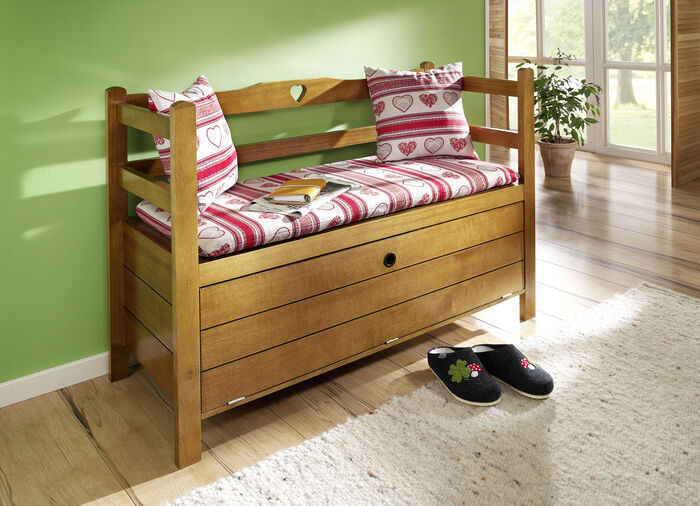 Hochwertige Sitzbank aus teilmassivem Holz 