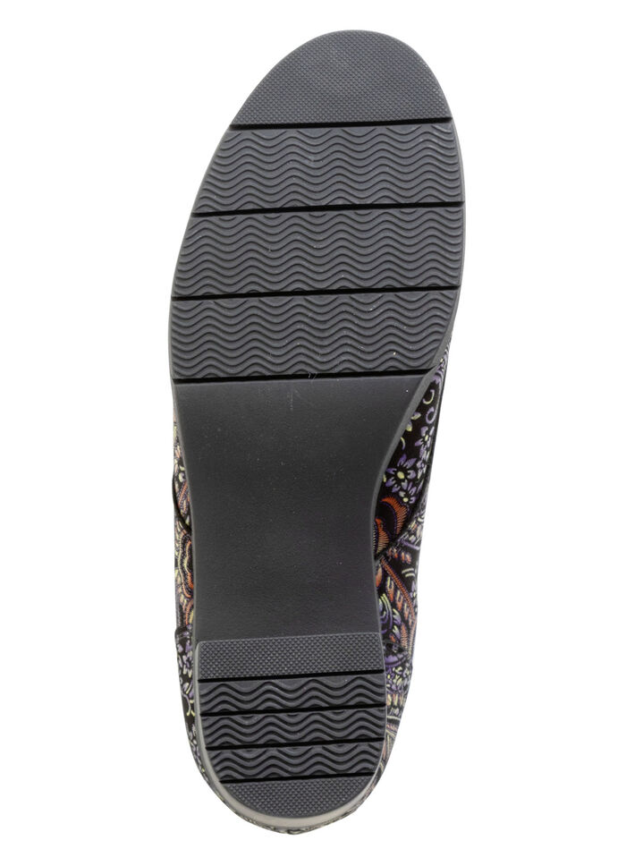 Waldläufer, bequemer Damen-Trotteur, Weite H, mit herausnehmbarem Fussbett SCHWARZ-BUNT