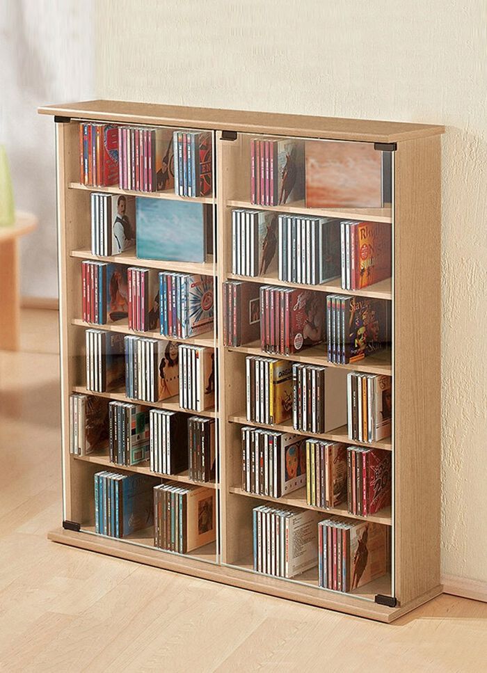 Vitrinen mit ESG-Sicherheitsglas f&uuml;r 300 CDs 