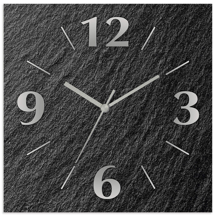 Hochwertige Wanduhr in Schiefer-Optik 