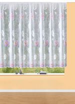 Blumenfenster-Vorhang mit Universalschienenband FLIEDER