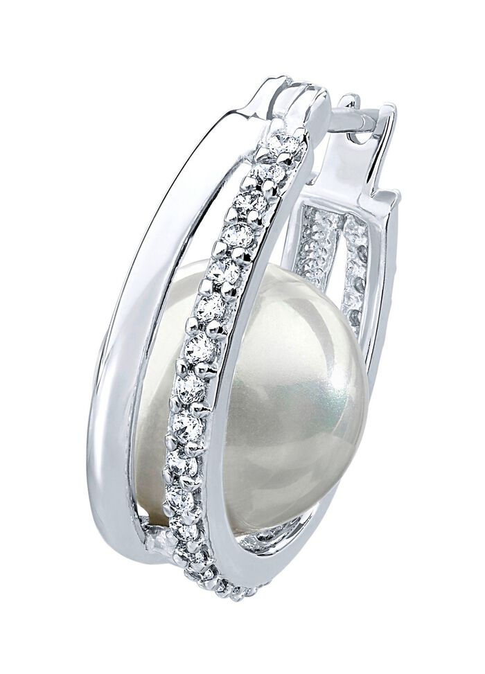 Creolen mit echt Muschelkernperle 