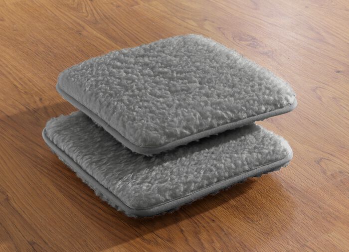 Licardo-Stuhlkissen, 2er-Set, aus reiner Schurwolle SILBER