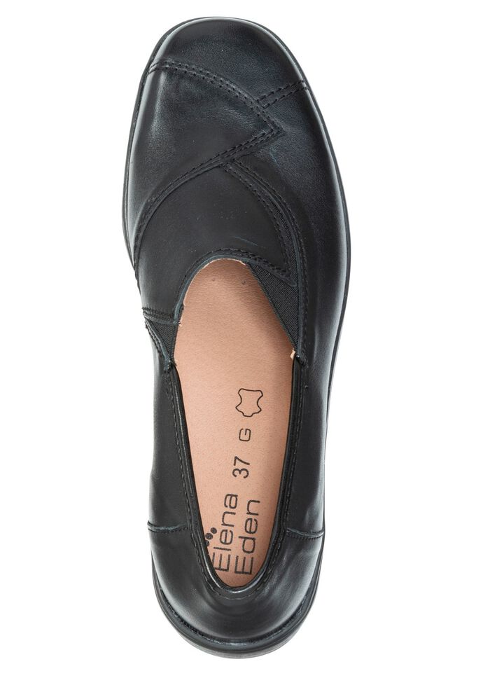 ELENA EDEN, klassicher Damen-Trotteur, Weite G, mit herausnehmbarem Fussbett SCHWARZ