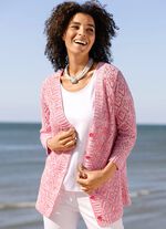 Strickjacke aus Melangegarn HUMMER-WEISS