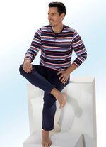 Zweierpack Pyjamas mit Knopfleiste und garngef&auml;rbtem Ringeldessin 