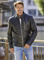 Lederkurzjacke von «Cabrini» in 2 Farben SCHWARZ