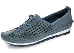 Gemini Mokassin-Slipper mit sommerlicher Perforierung JEANS