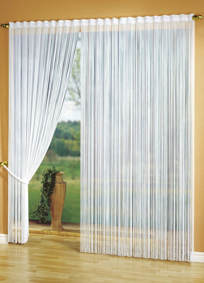 Fadenstore f&uuml;r Gardinenstange und -schiene WEISS