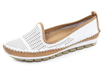 Gemini, sommerliche Damen-Slipper, Weite G, mit herausnehmbarem Fussbett 