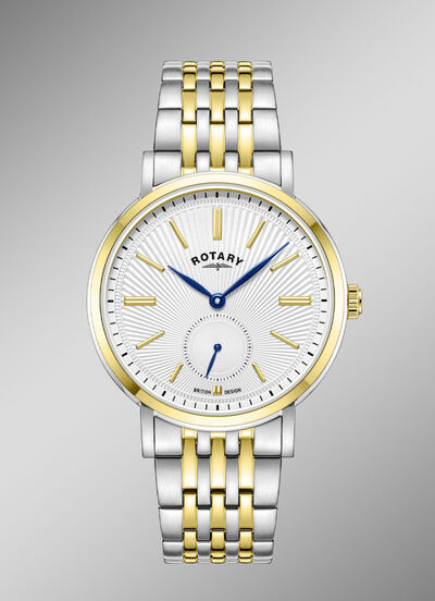 Rotary Quartz-Herrenuhr mit Edelstahlbandgehäuse 