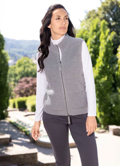 Gilet mit Stehkragen 