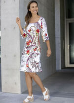 Kleid mit farbbrillantem Inkjet-Druck 