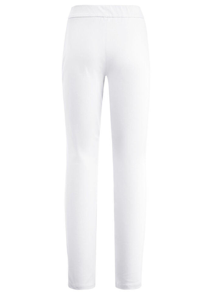 Hose mit abgesteppten Teilungsnähten WEISS
