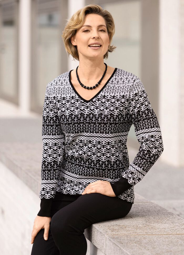 Pullover in Jacquard-Dessin 