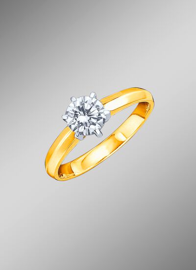 Damenring mit lupenreinem Brillant 