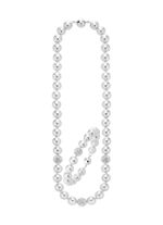 Wunderschön schimmerndes, 2-teiliges Schmuck-Set WEISS