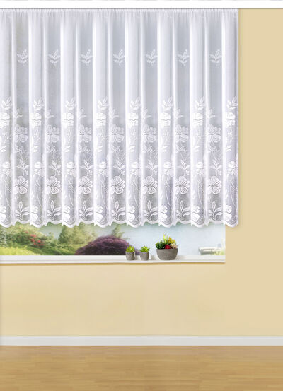 Zauberhafter Blumenfenster-Store in Jacquard-Qualität 