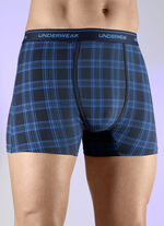 Dreierpack Pants mit Karodessin NAVY-ROYALBLAU