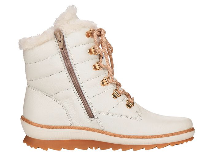 Remonte, gefütterte Damen-Stiefeletten, Winterschuhe, Weite G, mit Lammwolle NATURWEISS