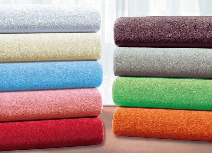 Atmungsaktive Spannbettt&uuml;cher in Microfaser-Quailt&auml;t APFEL