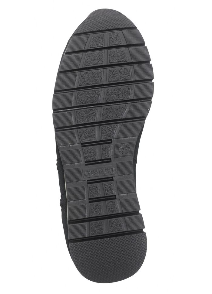 Bootie mit zwei Reissverschl&uuml;ssen SCHWARZ