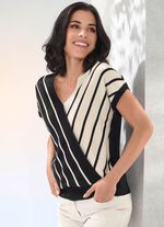 Pulli in weicher Qualit&auml;t SCHWARZ-BEIGE