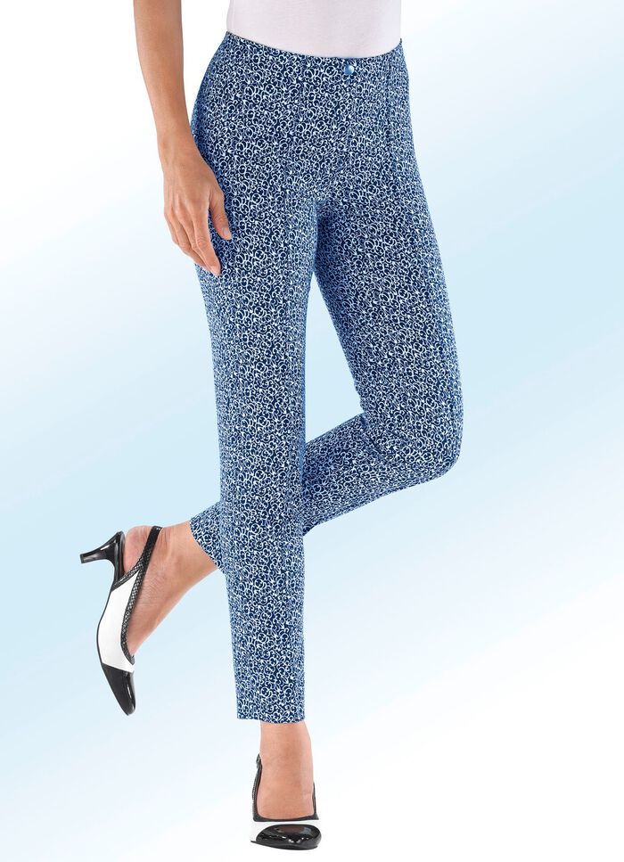 Hose mit ausdrucksstarker Dessinierung MARINE-WEISS