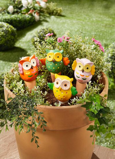 Bew&auml;sserungs-Eulen, 4er-Set 