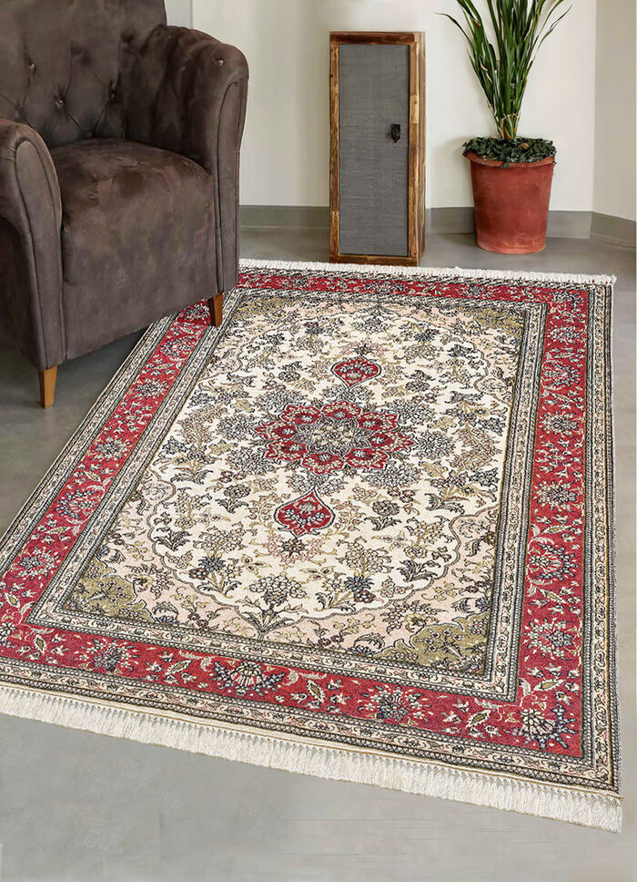 Brücken, Galerie und Teppiche in Seidenoptik BEIGE