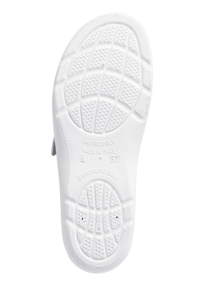 Pantolette mit floralem Druck WEISS-BUNT