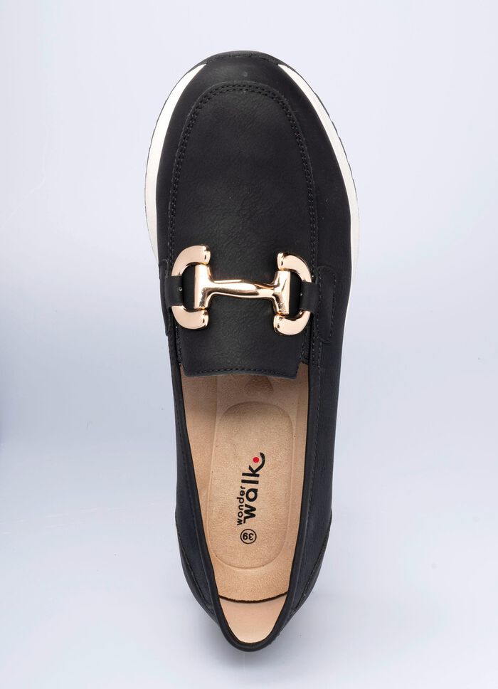 Komfort-Mokassin in Leder-Optik 