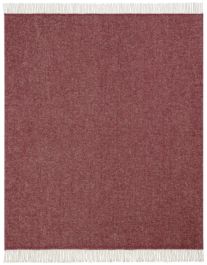 Wohndecke mit Fransen ROT
