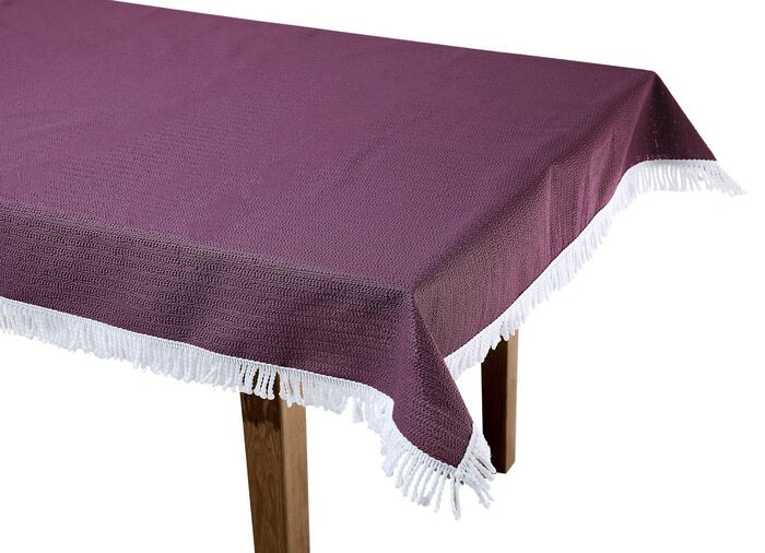 Wind- und wetterfeste Gartentischdecke mit Fransenabschluss BORDEAUX