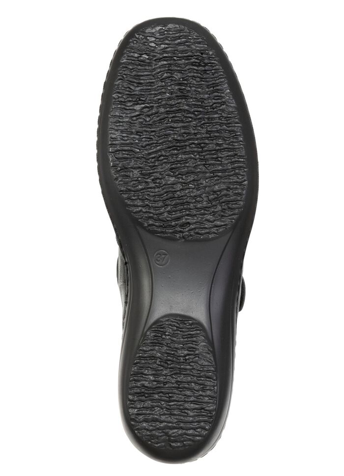 ELENA EDEN, bequeme Damen-Spangenschuhe, Weite H, mit herausnehmbarem Fussbett SCHWARZ