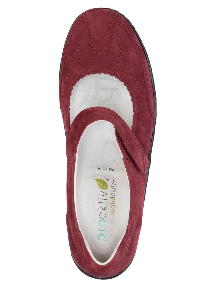 Waldl&auml;ufer, bequeme Damen-Slipper, Weite H, mit herausnehmbarem Fussbett BORDEAUX
