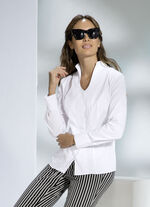 Bluse mit Kelchkragen 